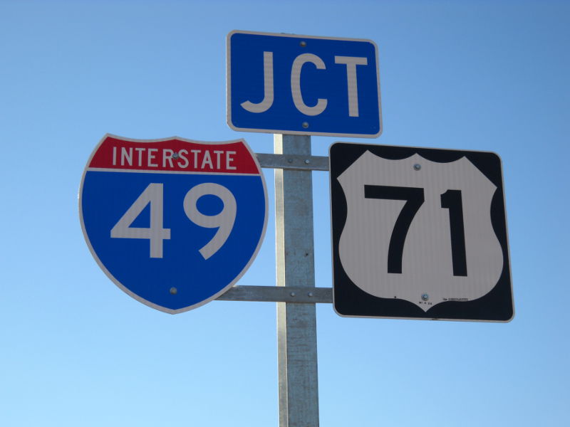 Interstate 49 and US 71 in Joplin, Mo.