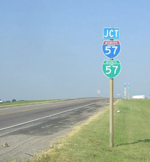 Junction of Interstate 57 and Business Loop 57 in Charleston, Mo.