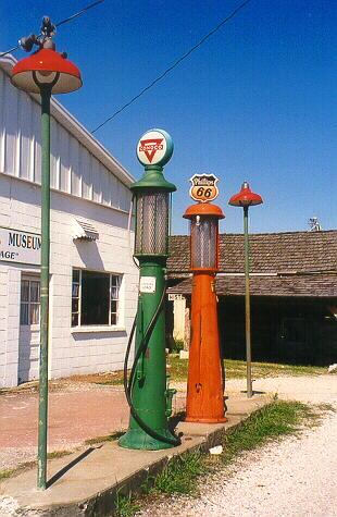 Antique gas pumps in Jonesburg, Mo.