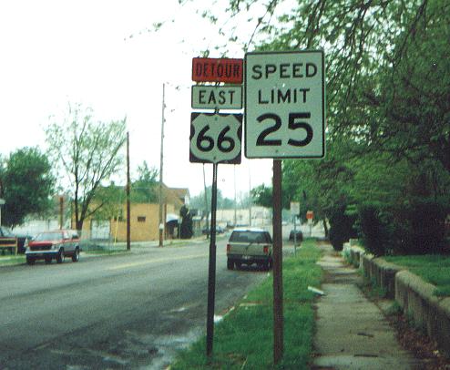 US 66 in Joplin, Mo. (late 1990s construction marker)