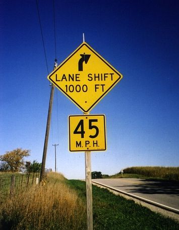 Curve and lane shift warning
