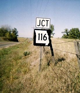 Missouri 116 marker without a white border