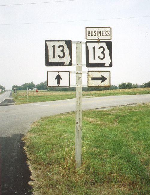 Missouri 13 and Business 13 in Higginsville