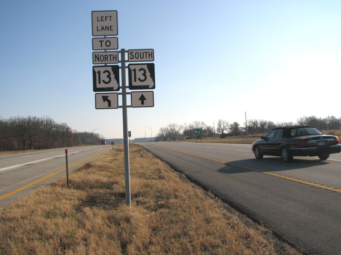 Michigan Left on Missouri 13 near Osceola