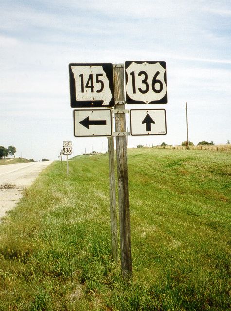 Missouri 145 at US 136 in Mercer County