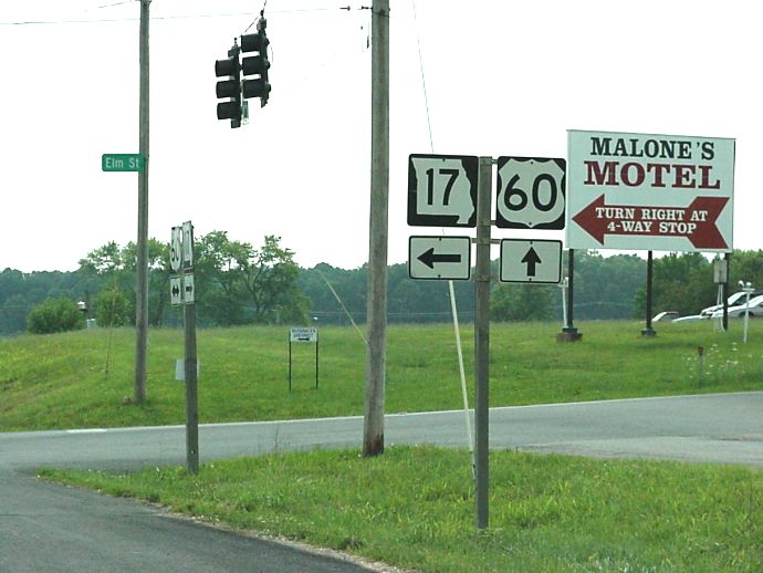 Missouri 17 at US 60 in Mountain View