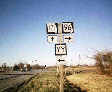 Missouri 171 at western endpoint of Missouri 96