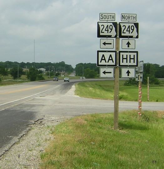 Missouri 249 at Routes AA and HH in Carterville