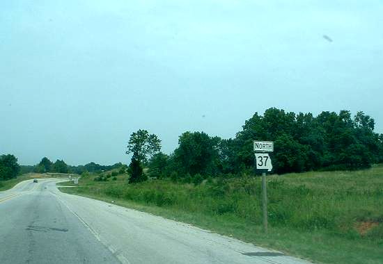 Missouri 37 at Arkansas state line