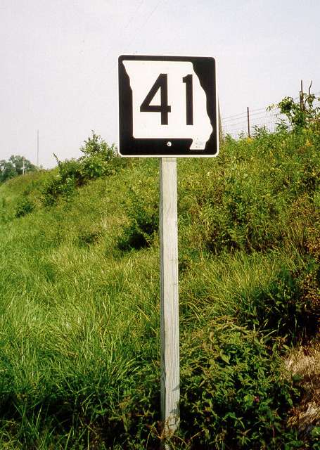 Missouri 41 without a directional banner in Saline County