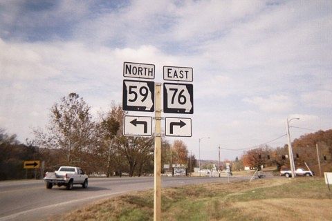 Missouri 59 and 76 near Anderson