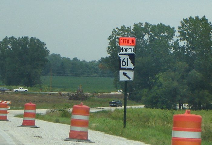 Construction goof: Missouri 61 instead of US 61