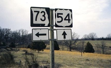 Missouri 73 at US 54 in Camden County