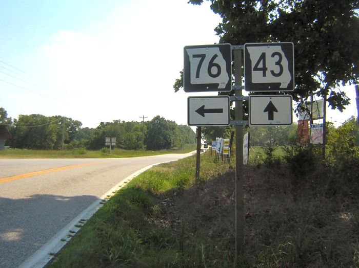 Missouri 76 at Missouri 43 in McDonald County