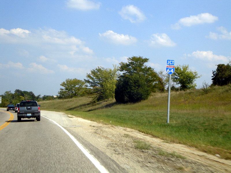 No indication of US 40 or US 61 on this junction marker along Missouri 94