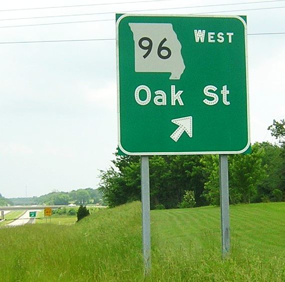 Missouri 96 exit from US 71 near Carthage, Mo.