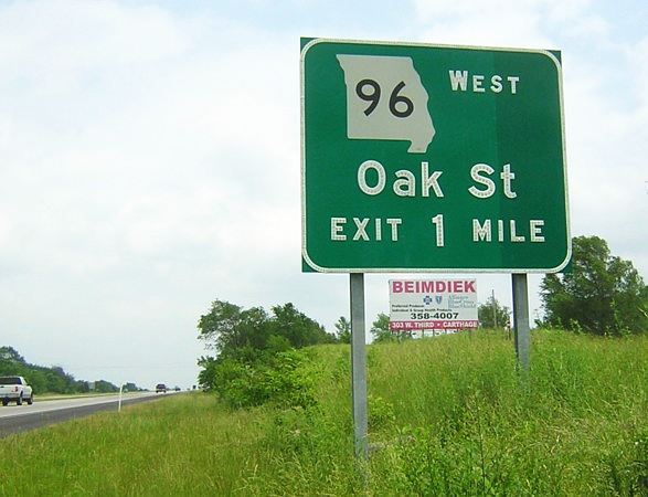 Missouri 96 at US 71 near Carthage