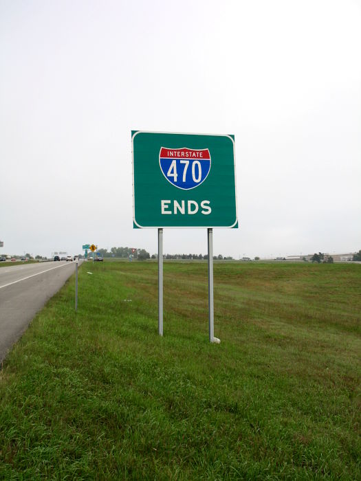 The northern end of Interstate 470 in Independence, Mo.