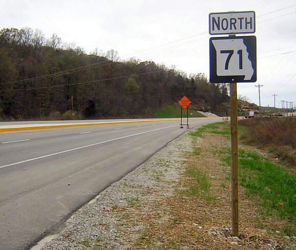 Missouri 71 for US 71 near the Arkansas line