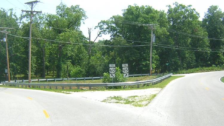 Former routes of US 60 and US 65 south of Springfield, Mo.