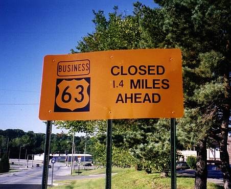 Business US 63 mistakenly revived in Columbia, Mo.