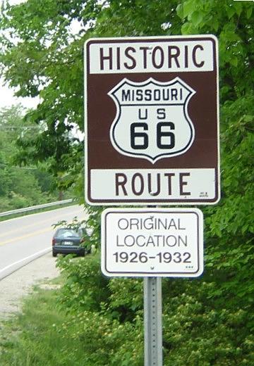 Early US 66 historic route in Manchester, Mo.