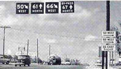 Overhead signs from 1956