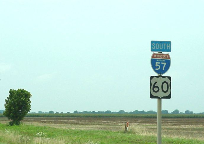 Interstate 57 and US 60 in Mississippi County, Mo.