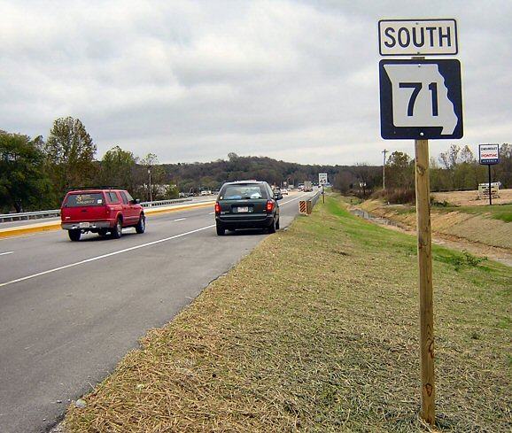 Missouri 71 for US 71 near the Arkansas line