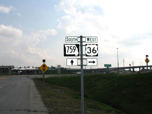Missouri 759 and US 36 in St. Joseph
