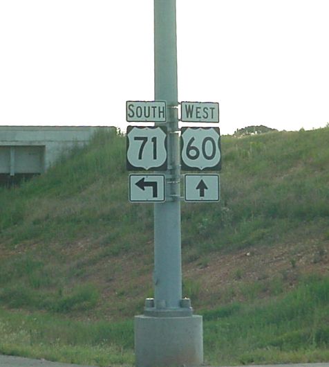 US 60 and US 71 southwest of Neosho, Missouri