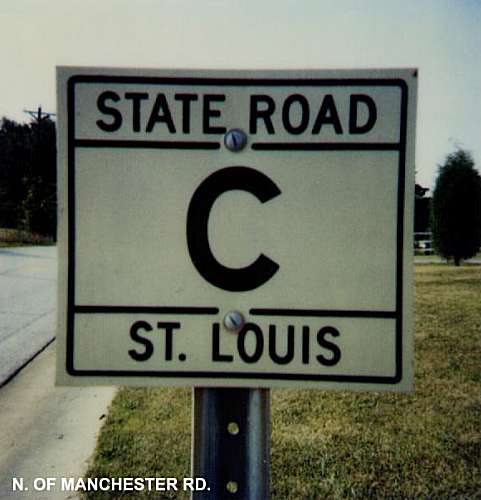Historic Route C marker in St. Louis County, Mo.