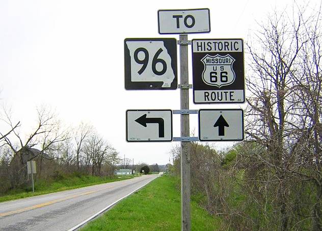 To MO 96 and Historic US 66