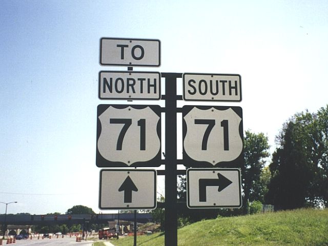 Trailblazer to US 71 along US 71 in Kansas City, Mo. (1998)