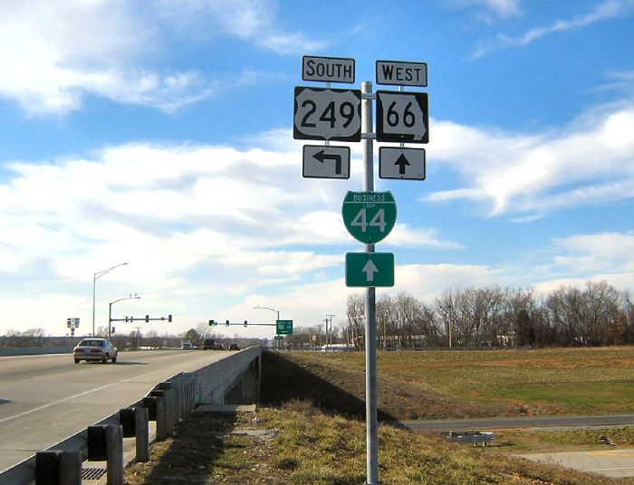 US 249 for Missouri 249 (goof) with Missouri 66 and
Business Loop 44 east of Joplin