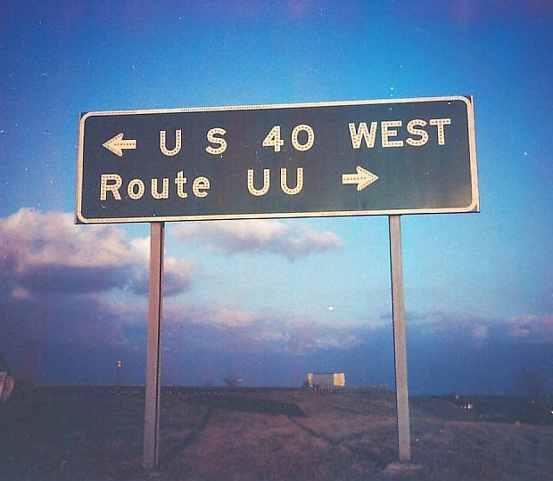 US 40 exit at Interstate 70 west of Columbia, Mo.