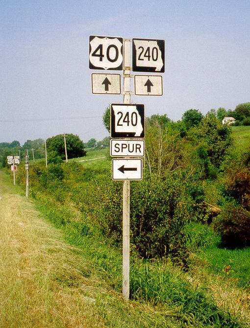 Spur Route 240 at US 40 and Missouri 240 in Howard County