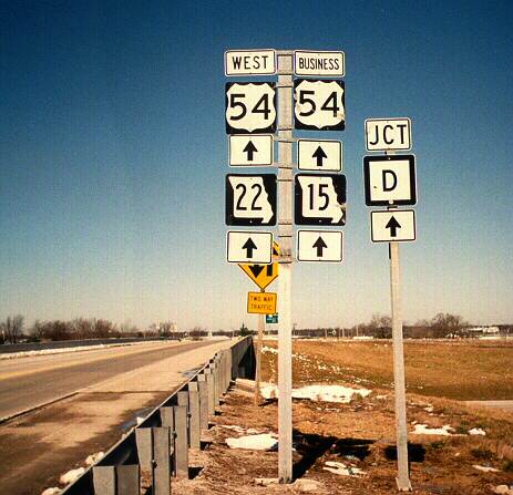 US 54/Missouri 22/Missouri 15/Route D in Mexico, Mo.