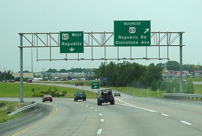 Business US 65 interchange from US 60 in Springfield, Mo.