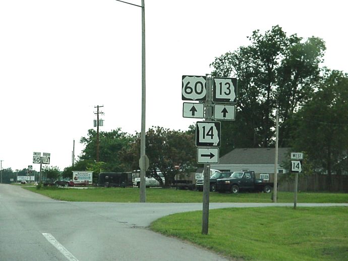 US 60, Missouri 13, and Missouri 14 in Billings (2001)