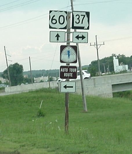 US 60 and Missouri 37 along with the Ozark Trail scenic designation in Monett