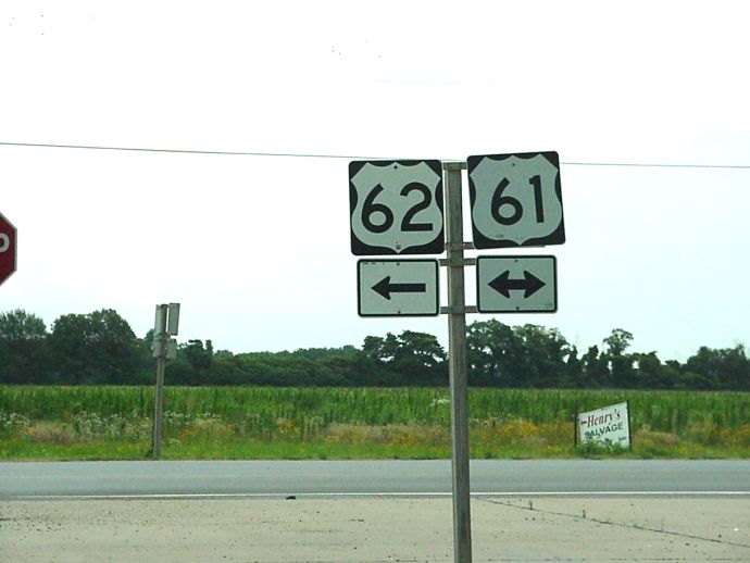 US 62 and US 61 become concurrent near Howardville, Mo. (2001)