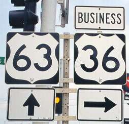 US 63-Business US 36 in Macon, Missouri