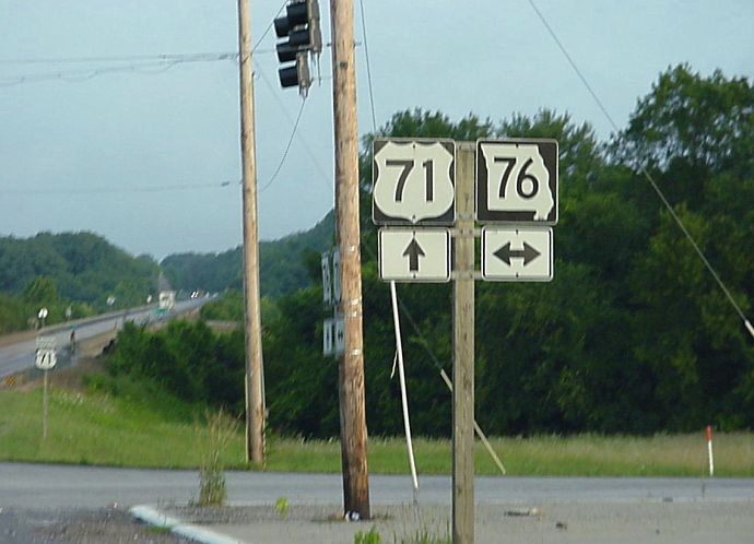 US 71 and Missouri 76 near Anderson (2001)