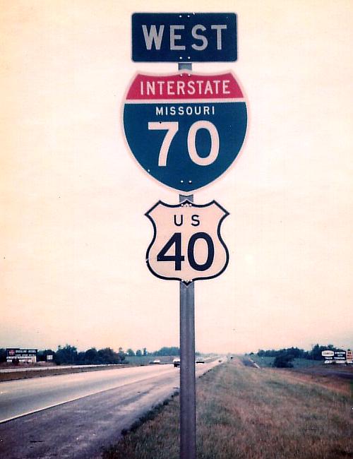 Cutout markers in Wright City, Mo. (1975)