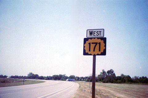 Kansas route 171, matching Missouri 171