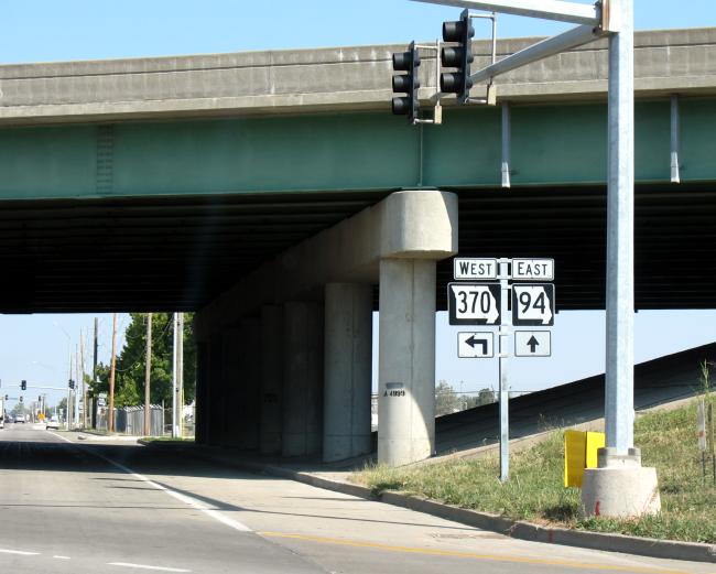 Missouri 94 interchange with Missouri 370 in St. Charles