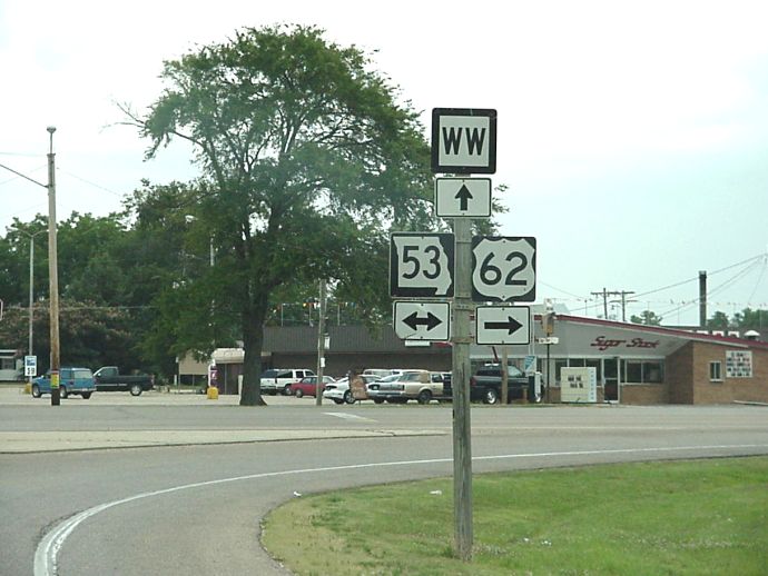 Missouri 53 and US 62 in Campbell