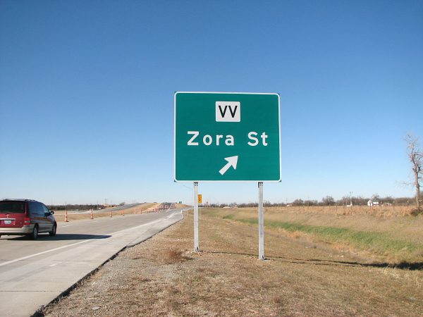 Route VV exit from Missouri 249 at Zora Street in Joplin (2007)