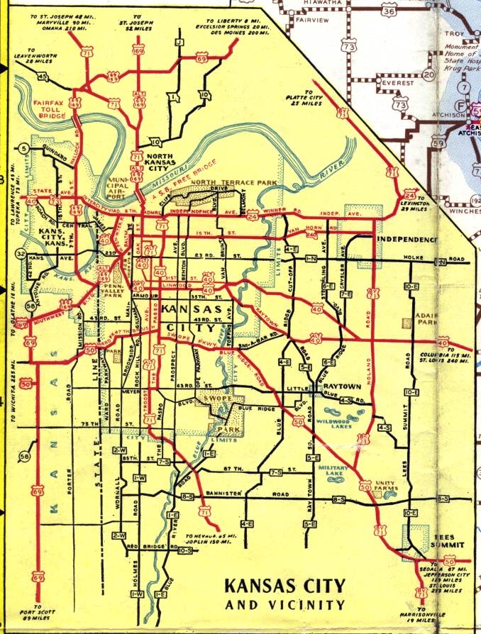 Inset map of Kansas City, Mo. (1940)
